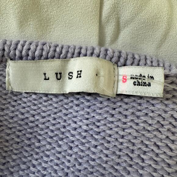 LUSH KNIT SWEATER CROPPED SLEEVELESS TANK IN LAVENDER NWT WOMEN'S SIZE SMALL - Picture 5 of 8
